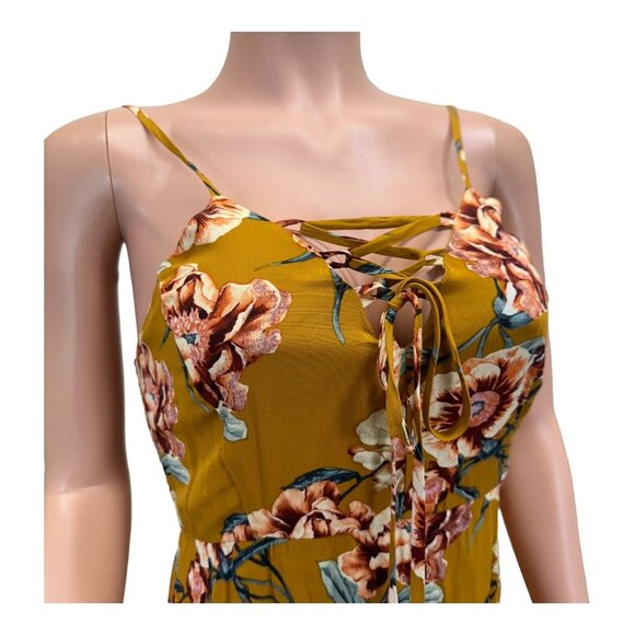 Xhilaration Women Maxi Sundress SZ S Floral Ruffle Tiered Strappy Sleeveless NWT - Picture 7 of 12